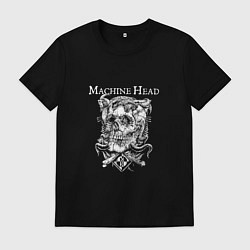 Футболка хлопковая мужская Machine Head band, цвет: черный