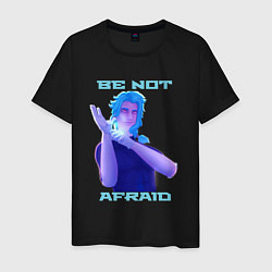 Футболка хлопковая мужская Dottore, Be not Afraid, цвет: черный