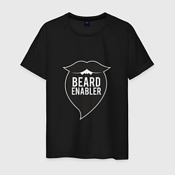 Футболка хлопковая мужская Beard enabler, цвет: черный