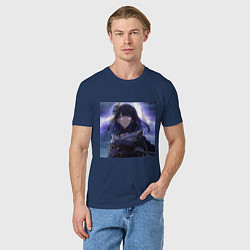 Футболка хлопковая мужская Raiden love, цвет: тёмно-синий — фото 2