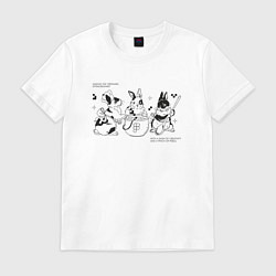 Футболка хлопковая мужская Rabbits designers, цвет: белый