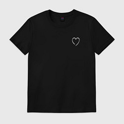 Футболка хлопковая мужская Minimal love, цвет: черный