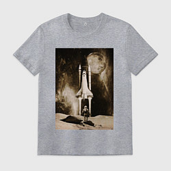 Футболка хлопковая мужская Космос-Aelliren, цвет: меланж