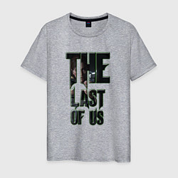 Футболка хлопковая мужская The last of us text, цвет: меланж