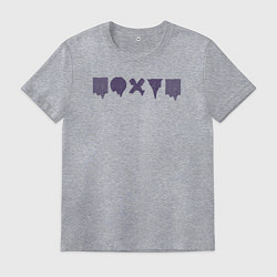 Футболка хлопковая мужская Безразличие искаженное, цвет: меланж