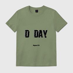 Футболка хлопковая мужская D DAY Agust D, цвет: авокадо