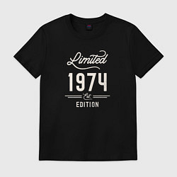 Футболка хлопковая мужская 1974 ограниченный выпуск, цвет: черный