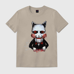 Футболка хлопковая мужская Want to play a game, цвет: миндальный