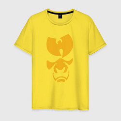 Футболка хлопковая мужская Wu-Tang samurai, цвет: желтый