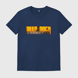 Футболка хлопковая мужская Deep Rock Galactic logo, цвет: тёмно-синий