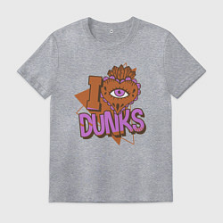 Футболка хлопковая мужская Люблю данки, цвет: меланж