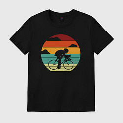 Футболка хлопковая мужская Bicycle life, цвет: черный