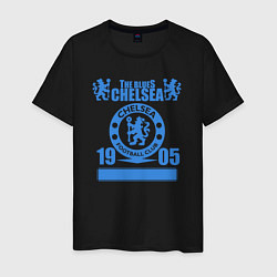 Футболка хлопковая мужская FC Chelsea London, цвет: черный