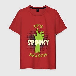 Футболка хлопковая мужская Its spooky season, цвет: красный