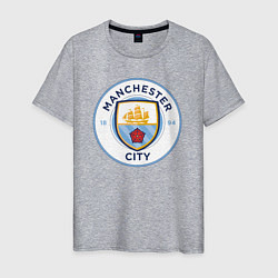 Футболка хлопковая мужская Manchester City FC, цвет: меланж