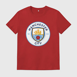 Футболка хлопковая мужская Manchester City FC, цвет: красный