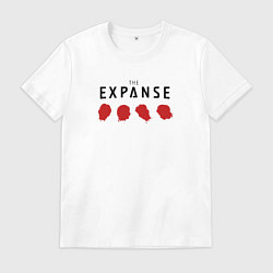 Футболка хлопковая мужская The expanse - Heads, цвет: белый
