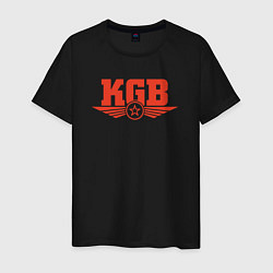 Футболка хлопковая мужская KGB Red, цвет: черный