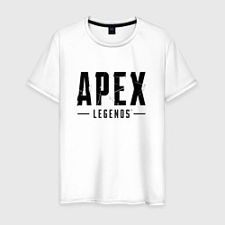 Футболка хлопковая мужская Apex Legends логотип, цвет: белый