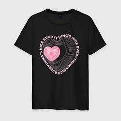 Футболка хлопковая мужская Everythings nice, цвет: черный