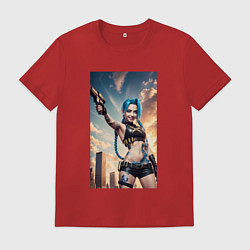 Футболка хлопковая мужская Jinx модель, цвет: красный