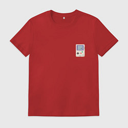 Футболка хлопковая мужская Игровая консоль Геймбой - мини, цвет: красный