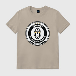 Футболка хлопковая мужская Juventus club, цвет: миндальный