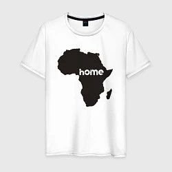 Футболка хлопковая мужская Africa home, цвет: белый