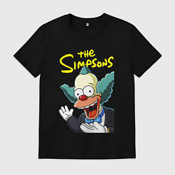 Футболка хлопковая мужская Krusty the clown, цвет: черный