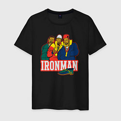 Футболка хлопковая мужская Ironman, цвет: черный