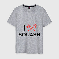 Футболка хлопковая мужская I Love Squash, цвет: меланж