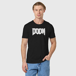 Футболка хлопковая мужская Doom nightmare mode, цвет: черный — фото 2
