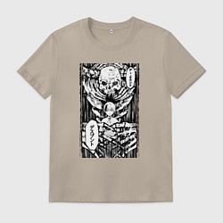 Футболка хлопковая мужская Смертельная игра мёртвой горы, цвет: миндальный