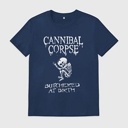 Футболка хлопковая мужская Cannibal Corpse - butchered at birth, цвет: тёмно-синий