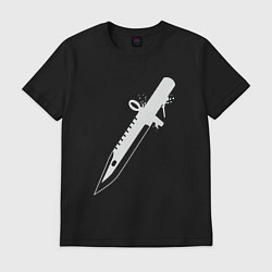 Футболка хлопковая мужская Super knife, цвет: черный