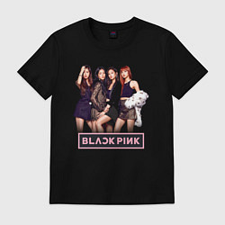 Футболка хлопковая мужская Rose Blackpink kpop, цвет: черный