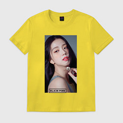 Футболка хлопковая мужская Kim Jisoo, цвет: желтый