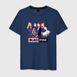 Футболка хлопковая мужская Blackpink girls, цвет: тёмно-синий