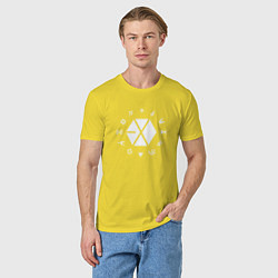 Футболка хлопковая мужская Logo EXO, цвет: желтый — фото 2