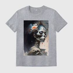 Футболка хлопковая мужская Мистическая красавица - нейросеть, цвет: меланж