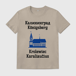 Футболка хлопковая мужская Калининград, цвет: миндальный
