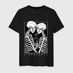 Футболка хлопковая мужская Skeleton - lamoureux, цвет: черный