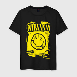 Футболка хлопковая мужская Nirvana theater, цвет: черный