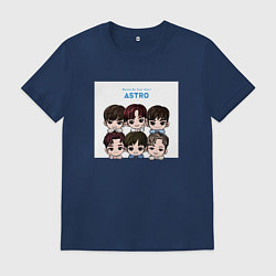 Футболка хлопковая мужская Чиби Астро, цвет: тёмно-синий