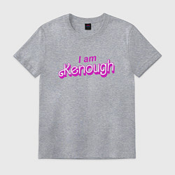 Футболка хлопковая мужская I am kenough barbie, цвет: меланж