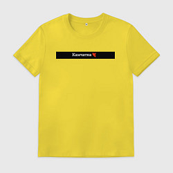 Футболка хлопковая мужская Камчатка регионы России, цвет: желтый
