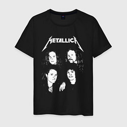 Футболка хлопковая мужская Metallica band, цвет: черный