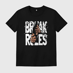 Футболка хлопковая мужская Break rules, цвет: черный