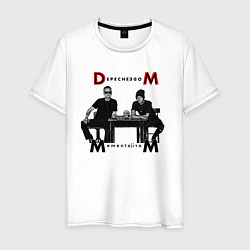 Футболка хлопковая мужская Depeche Mode 2023 Memento Mori - Dave & Martin 02, цвет: белый