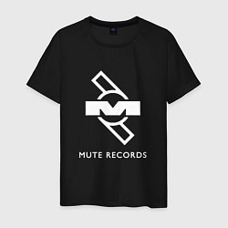 Футболка хлопковая мужская Depeche Mode Mute Records Logo, цвет: черный